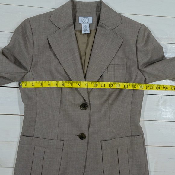 Ann Taylor Loft Petites Wool Blend Blazer 4P - Picture 7 of 10
